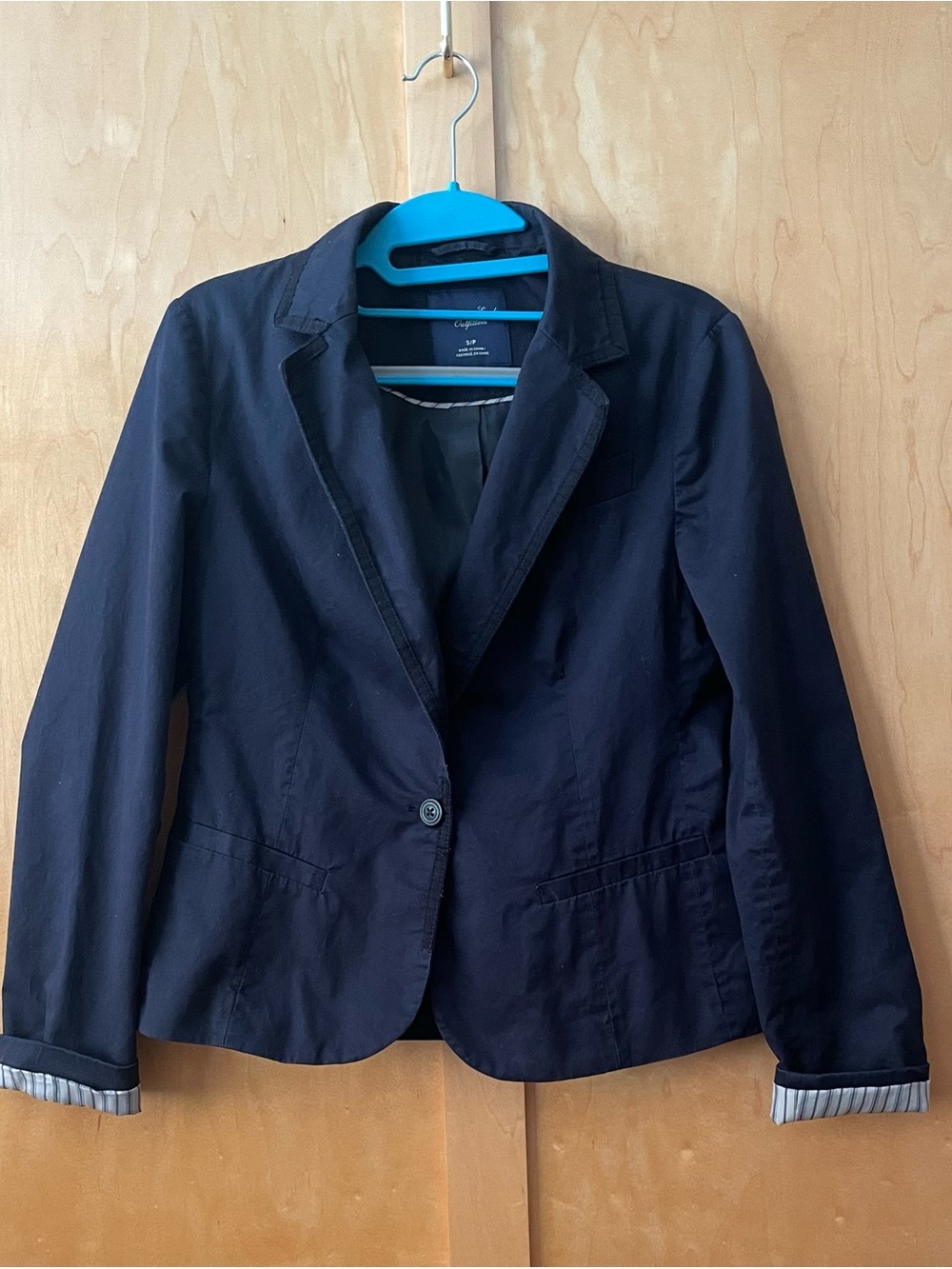 American Eagle Outfitters Navy Single-Button Blazer